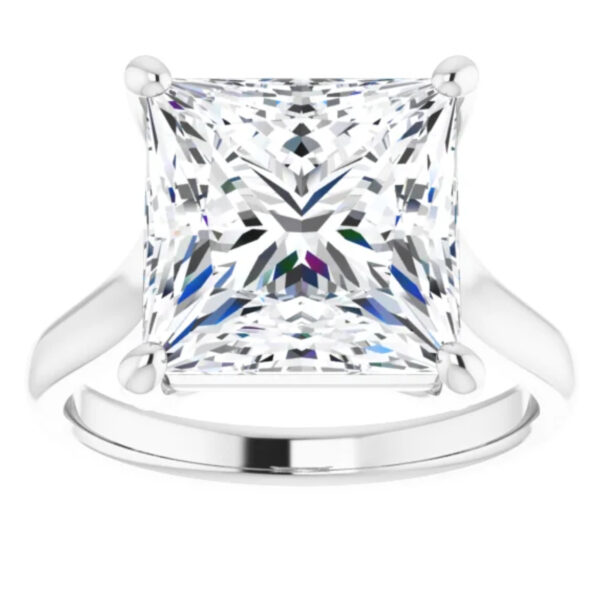 2 Carat Lab Grown Diamond Engagement Ring Princess Cut Solitaire