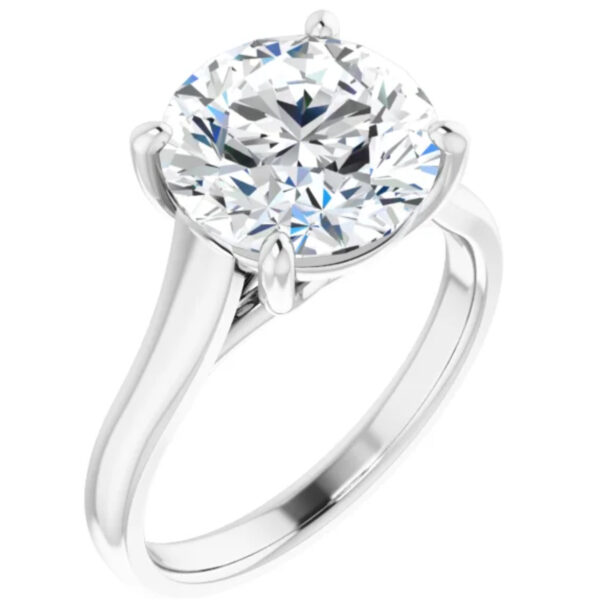 2 Carat Lab Diamond Engagement Ring Round Solitaire