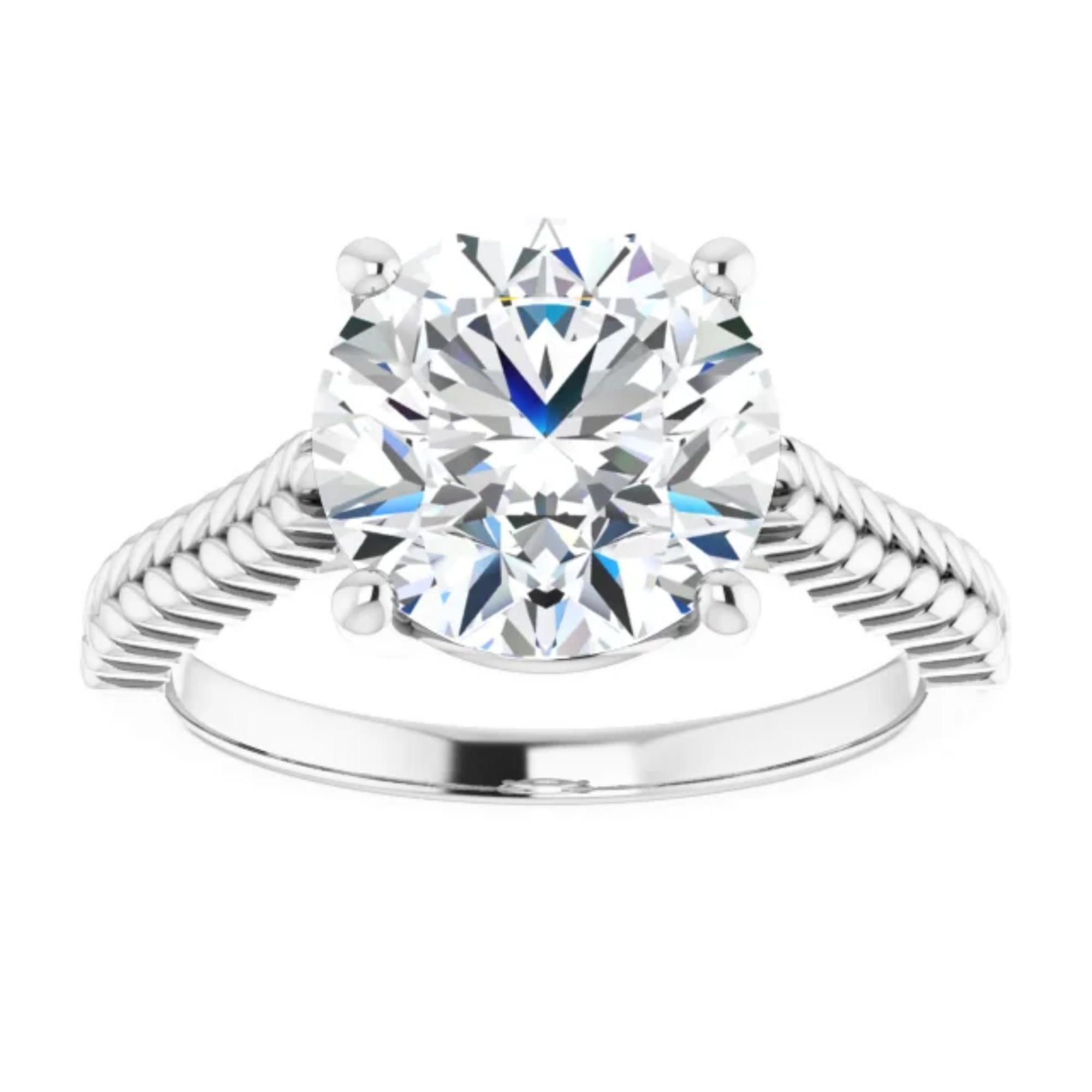Lumina 3 Carat Lab Diamond Engagement Ring Round Brilliant Solitaire - Image 5
