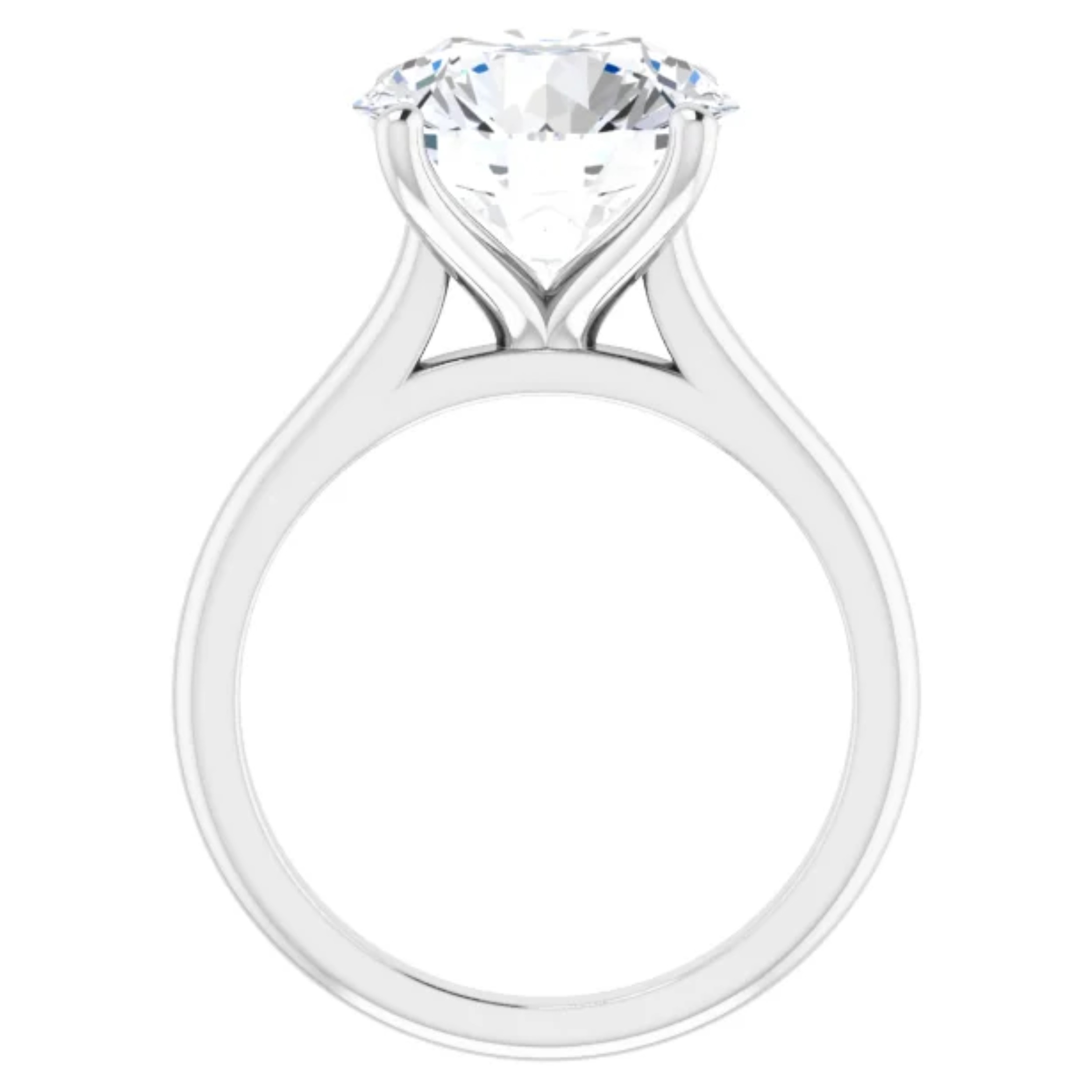 3 Ct. Tiffany Style Lab Diamond Engagement Ring Round Cut 4 3 carat lab diamond engagement ring 14k white gold