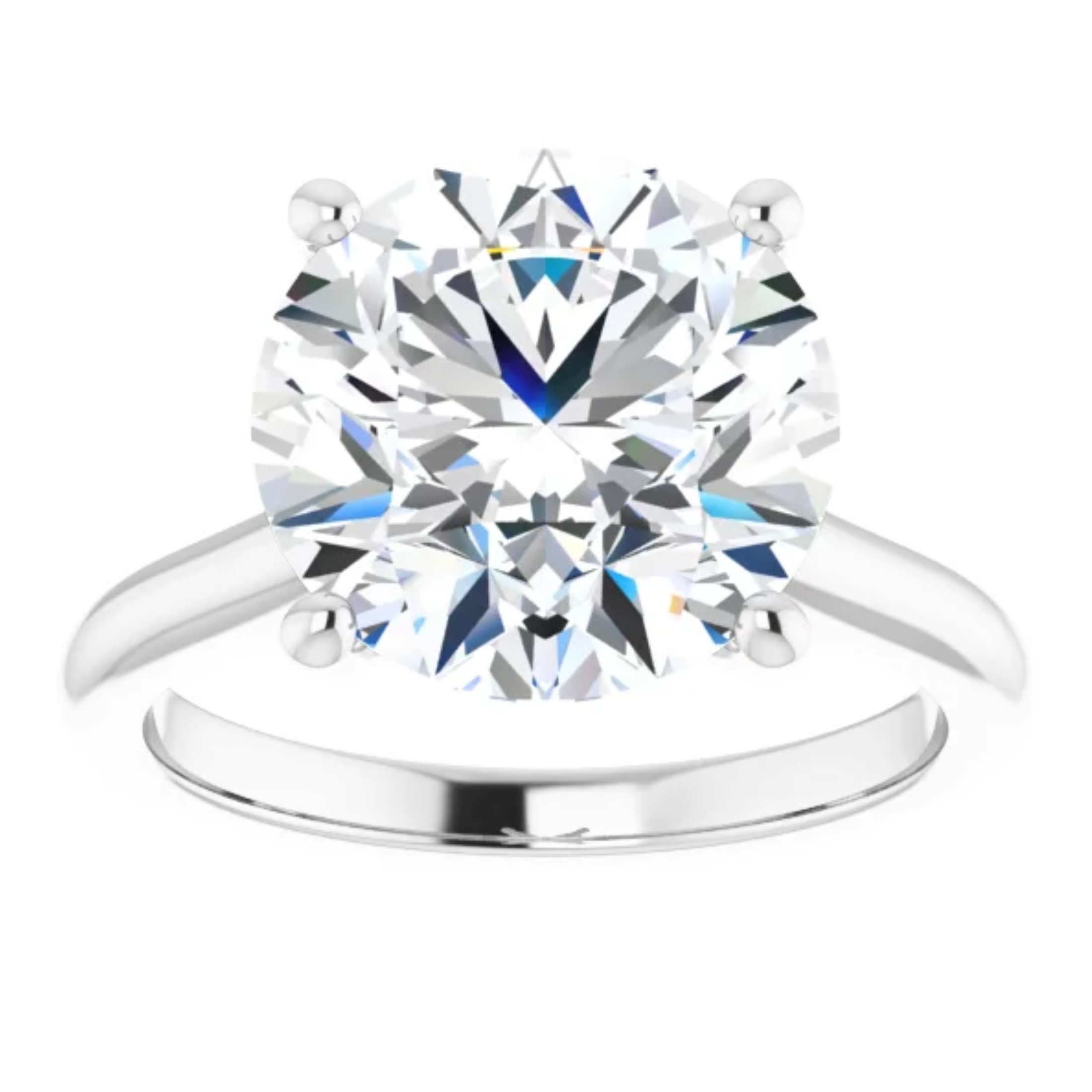 3 Ct. Tiffany Style Lab Diamond Engagement Ring Round Cut 3 3 Ct. Tiffany Style Lab Diamond Engagement Ring Round Cut - Image 3