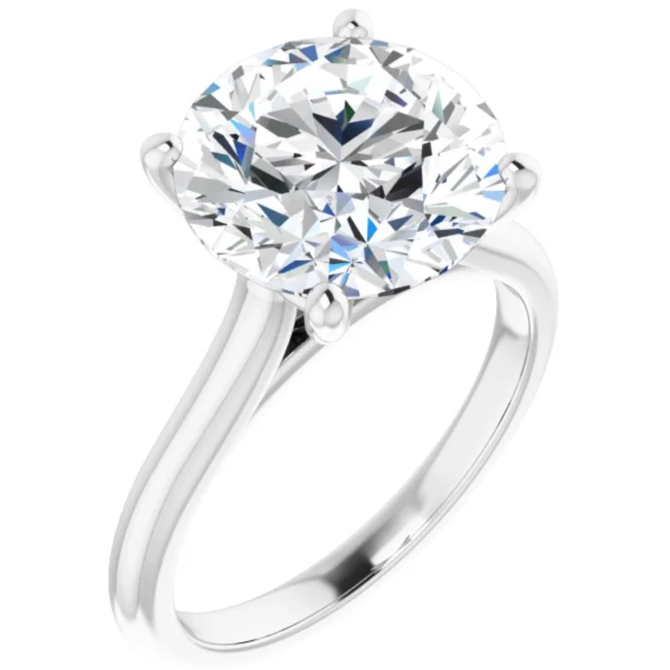 3 Ct. Tiffany Style Lab Diamond Engagement Ring Round Cut 1 3 carat lab diamond engagement ring