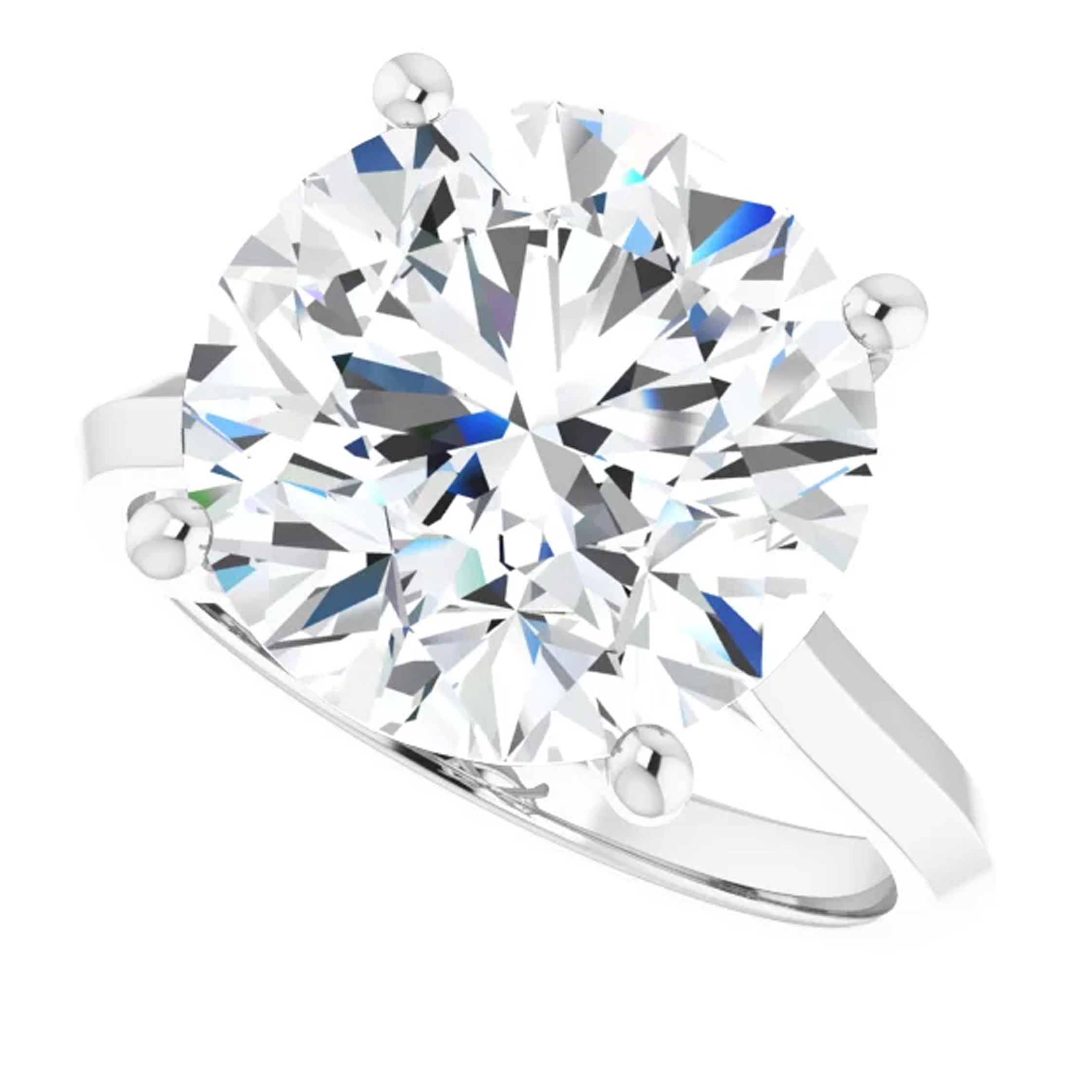 Joana 3 Carat Round Lab Grown Diamond Engagement Ring 6 Joana 3 Carat Round Lab Grown Diamond Engagement Ring - Image 6