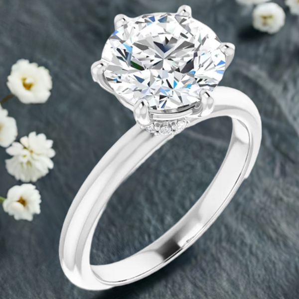 hidden halo lab diamond engagement rings