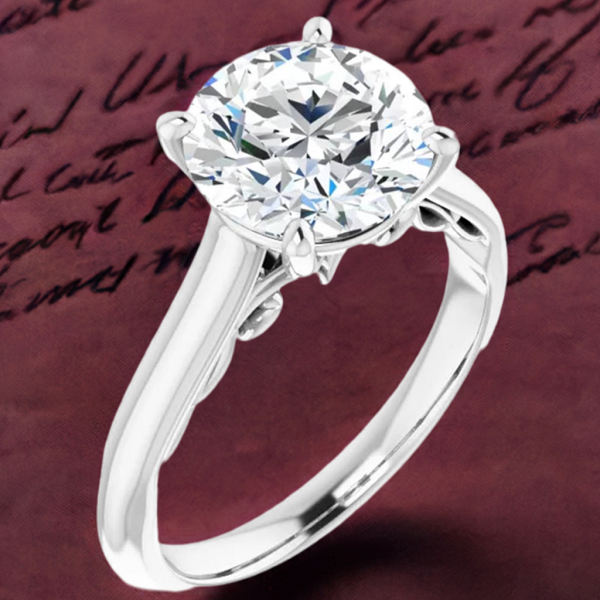 solitaire lab diamond engagement ring