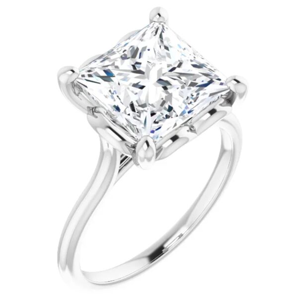 Solitaire Princess Cut Lab Grown Diamond Engagement Ring