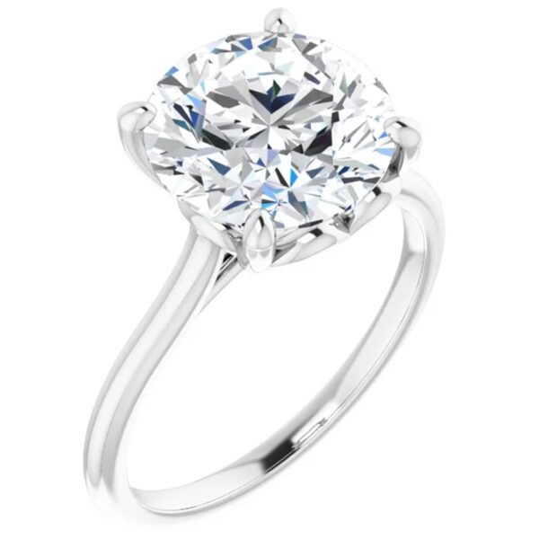3 Carat Round Cut Lab Grown Diamond Engagement Ring
