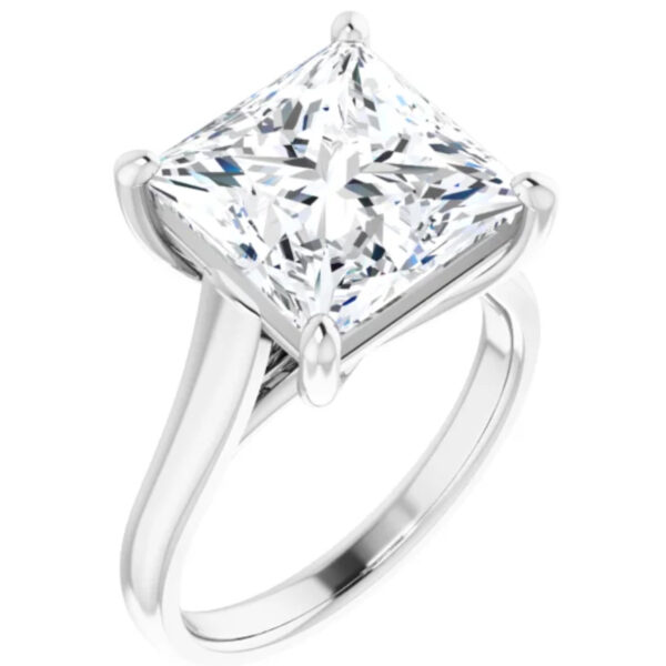 3 Carat Lab Diamond Engagement Ring Princess Solitaire