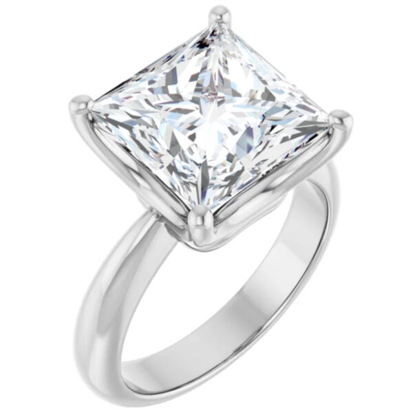 Solitaire Princess Cut Lab Grown Diamond Engagement Ring