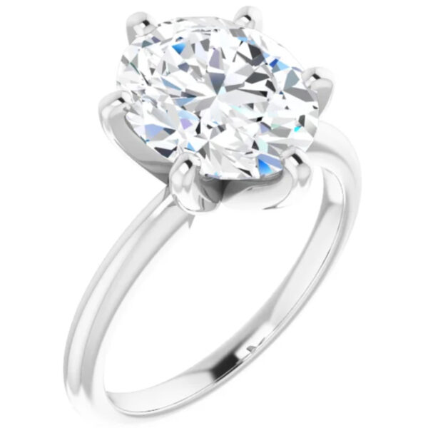 Tiffany 6-Prong Solitaire Oval Lab Grown Engagement Ring