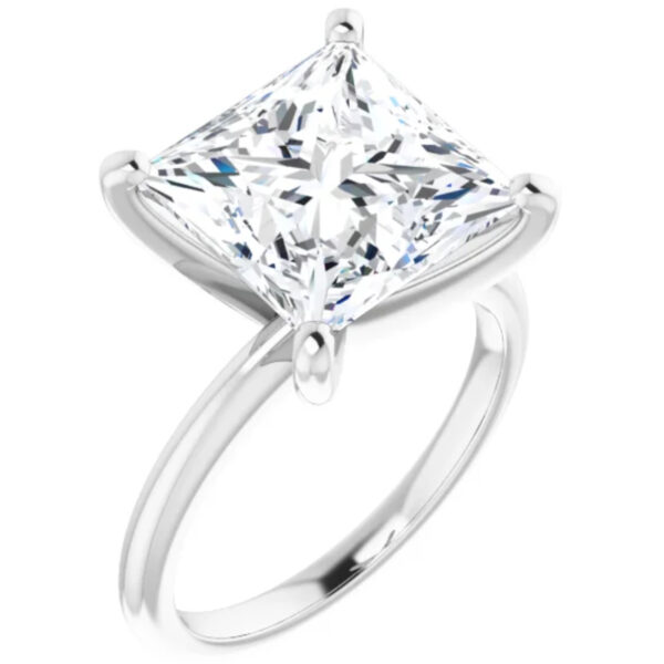 Tiffany Solitaire Princess Cut Lab Grown Diamond Engagement Ring