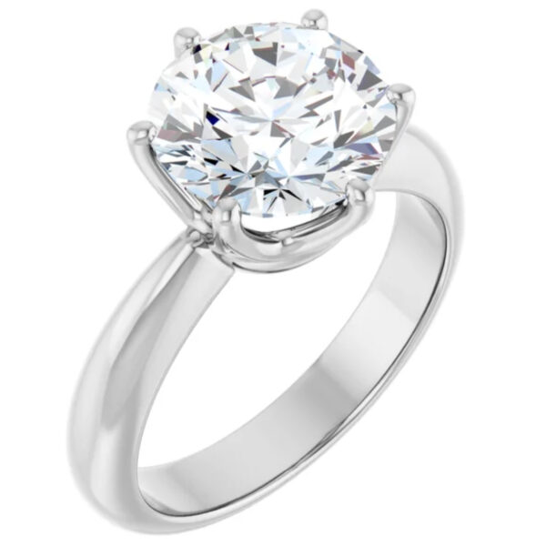 Tiffany Solitaire Round Lab Grown Diamond Engagement Ring