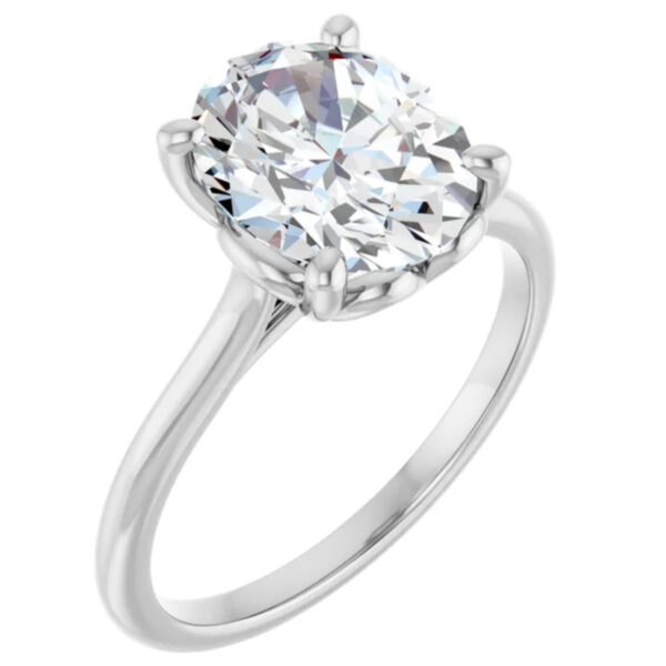 Solitaire Oval Lab Grown Diamond Engagement Ring