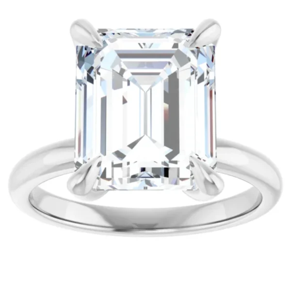 2 Carat Lab Grown Diamond Engagement Ring Emerald Cut
