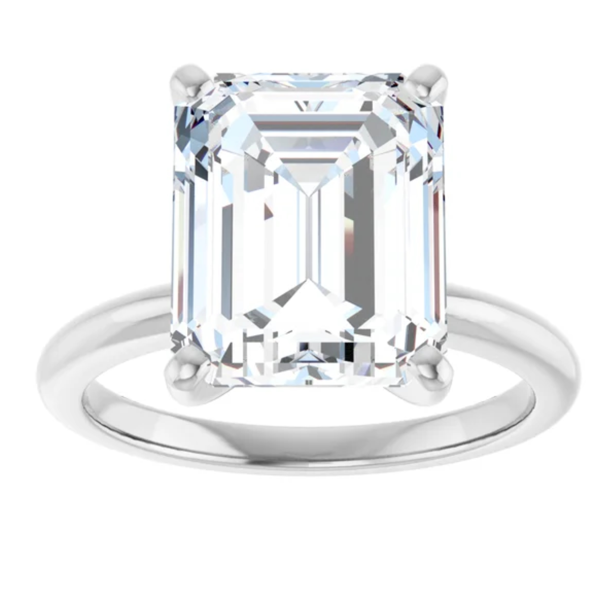 Unique 2 Carat Emerald Cut Lab Grown Diamond Engagement Ring 2 Unique 2 Carat Emerald Cut Lab Grown Diamond Engagement Ring - Image 2