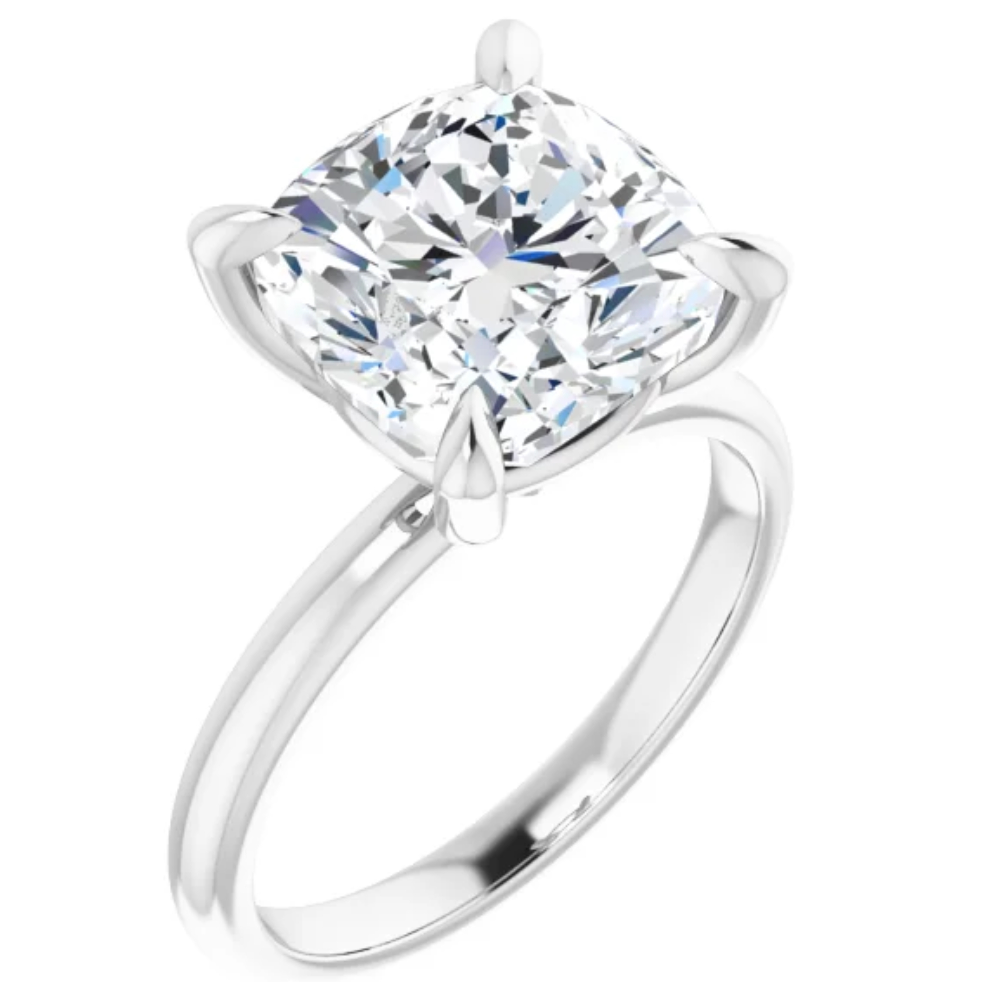 Unique 2 Carat Lab Grown Diamond Engagement Ring Cushion Cut 2 Unique 2 Carat Lab Grown Diamond Engagement Ring Cushion Cut - Image 2