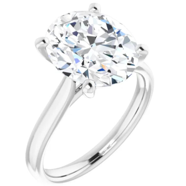 2 Carat Solitaire Oval Lab Grown Diamond Engagement Ring