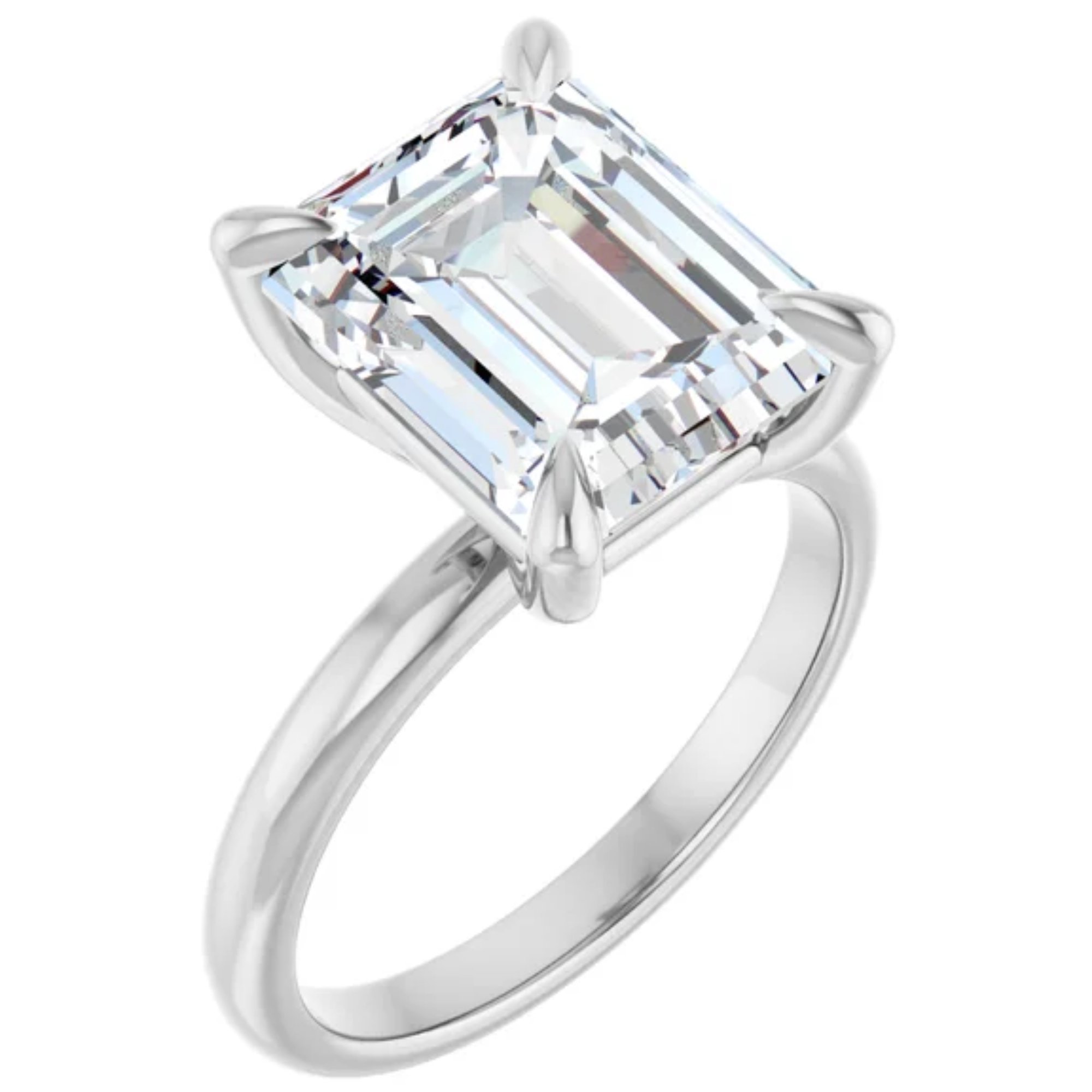 2 Carat Lab Grown Diamond Engagement Ring Emerald Cut 2 2 Carat Lab Grown Diamond Engagement Ring Emerald Cut 18k White Gold