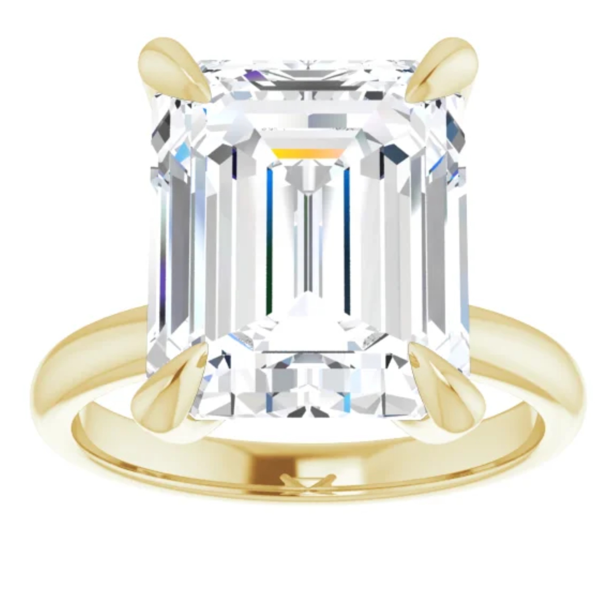 3 Carat Lab Diamond Engagement Ring Emerald Cut 14k Yellow Gold 2 3 carat emerald lab diamond engagement ring yellow gold unique