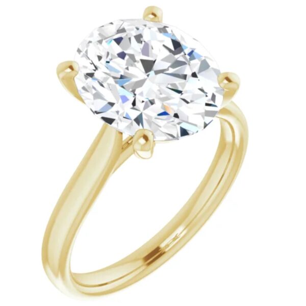 2 carat lab diamond engagement ring oval yellow gold