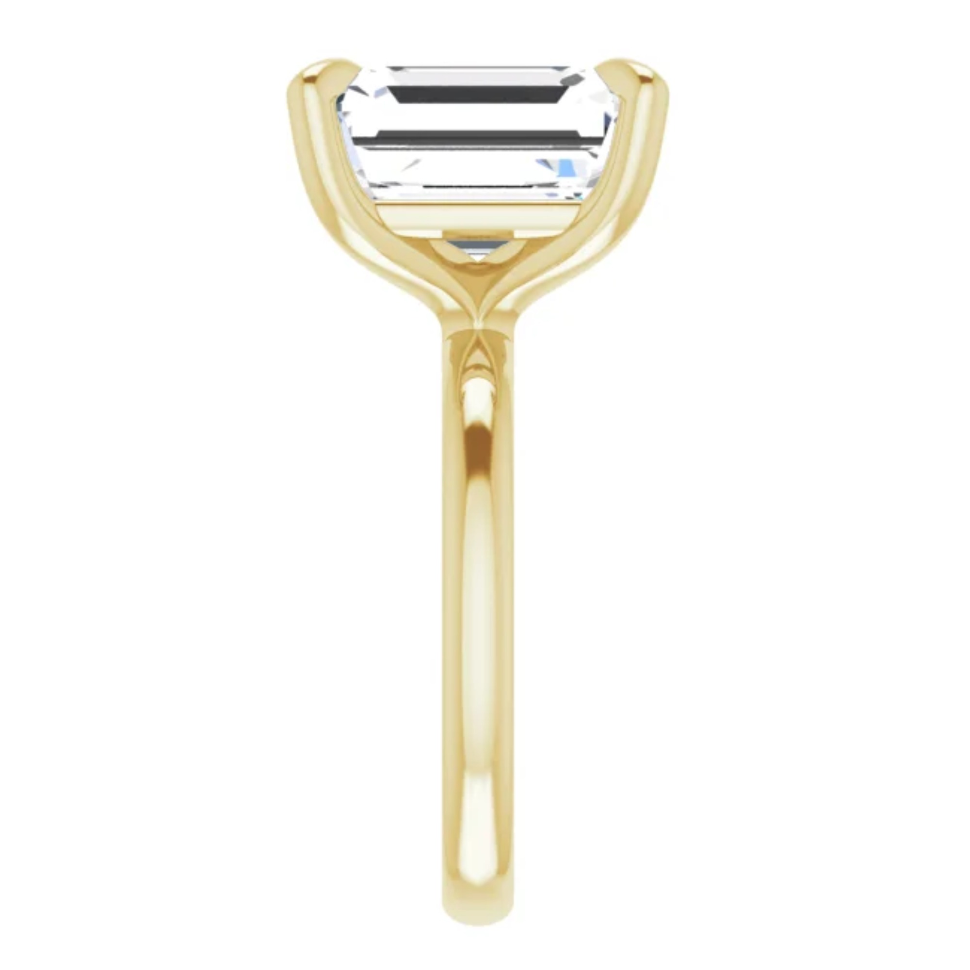 3 Carat Lab Diamond Engagement Ring Emerald Cut 14k Yellow Gold 4 3 carat emerald lab diamond engagement ring yellow gold solitaire