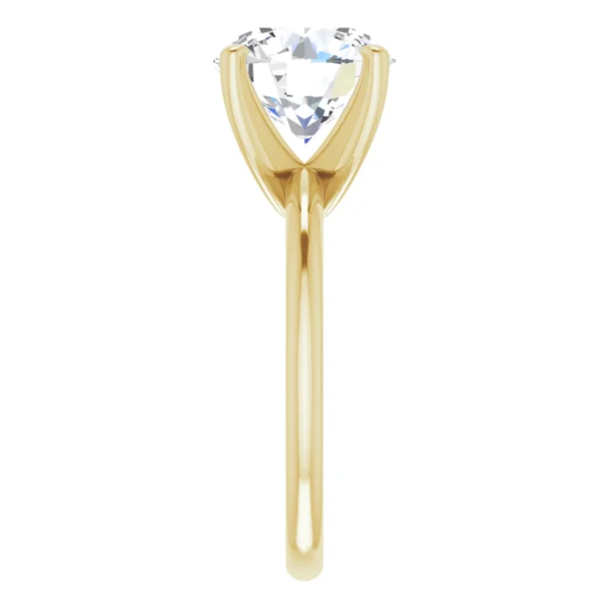 3 Carat Round Lab Diamond Engagement Ring 14k Yellow Gold 4 3 carat lab diamond engagement ring round 14k yellow gold solitaire