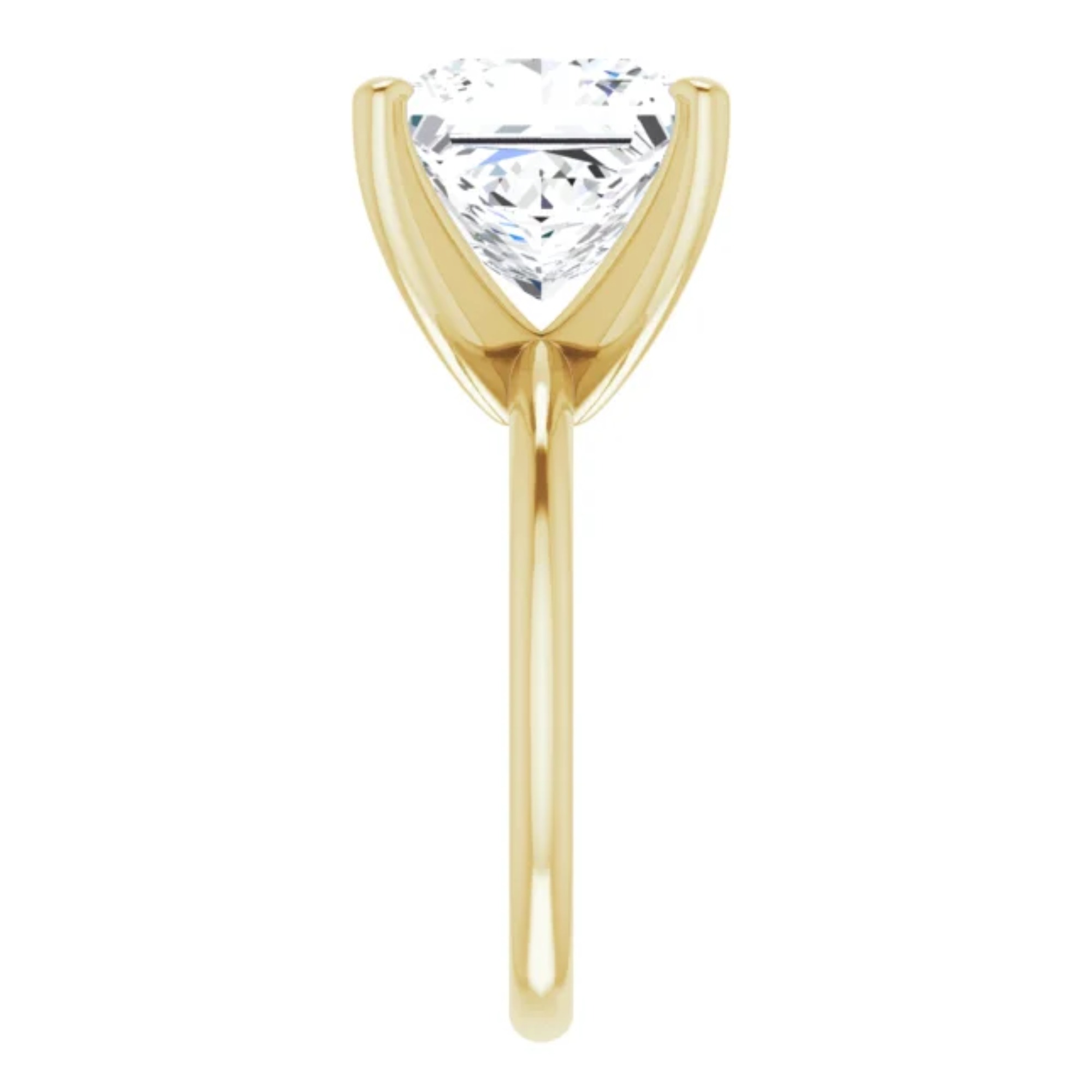 3 Carat Princess Lab Diamond Engagement Ring 14k Yellow Gold 4 3 carat princess cut lab diamond engagement ring 14k yellow gold