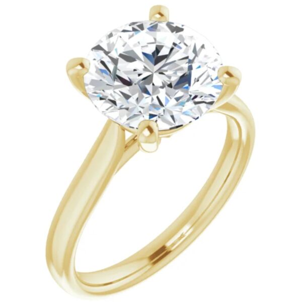 3 carat lab diamond engagement ring 14k yellow gold