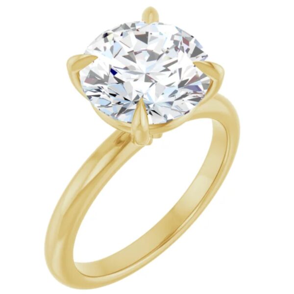 3 carat lab diamond engagement ring yellow gold