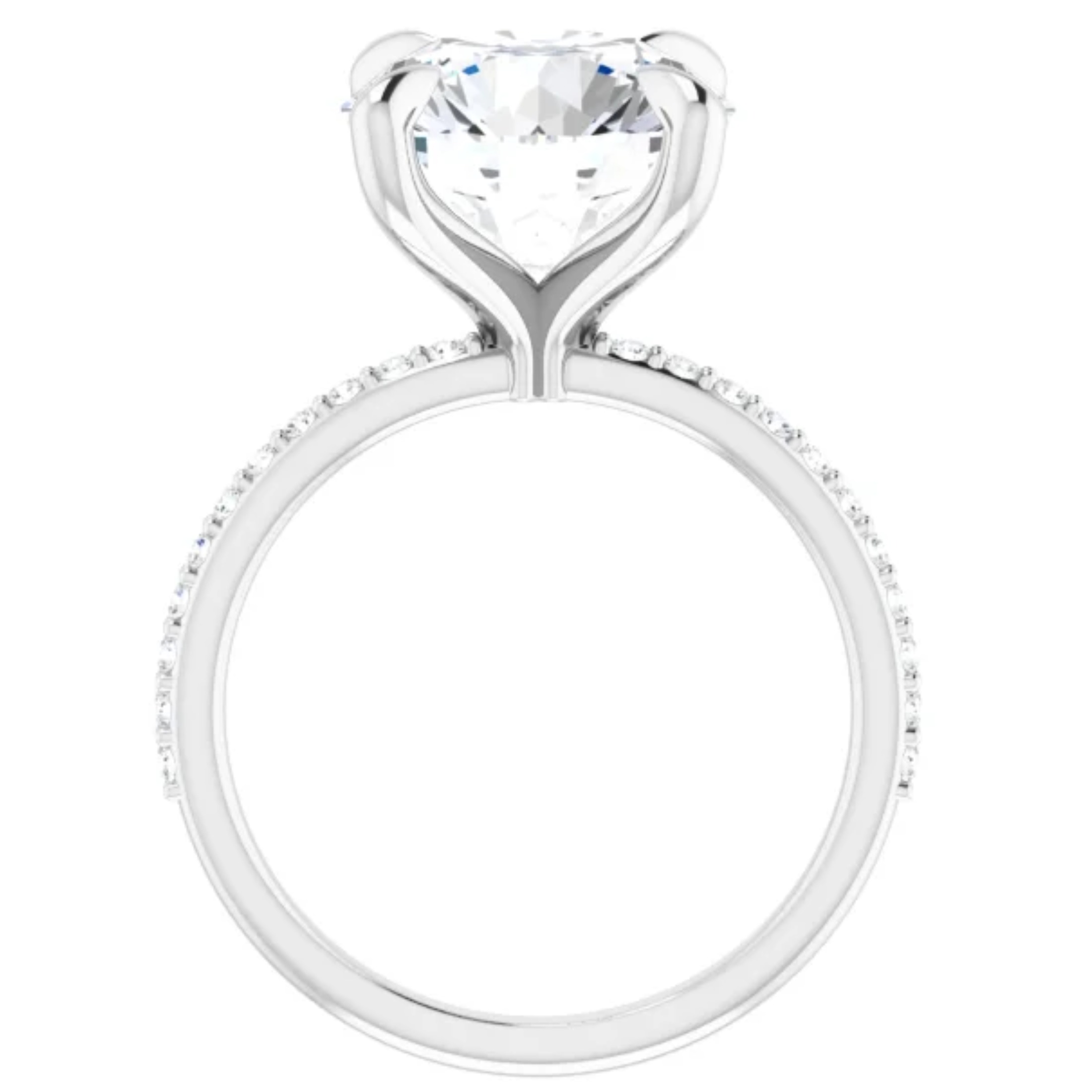 3 Carat Lab Diamond Engagement Ring Solitaire Style 3 3 carat lab diamond engagement ring accent solitaire 14k