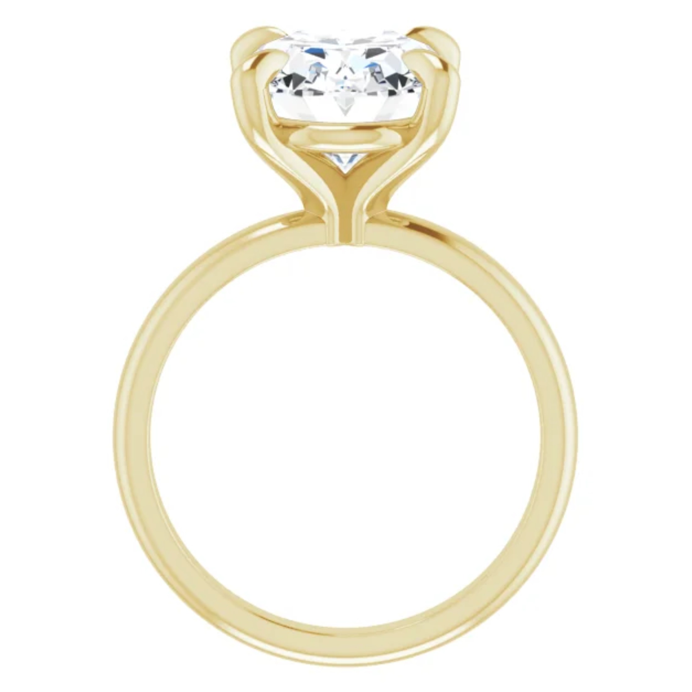 2 Carat Lab Diamond Engagement Ring Oval 14k Yellow Gold 3 3 carat oval lab diamond engagement ring certified