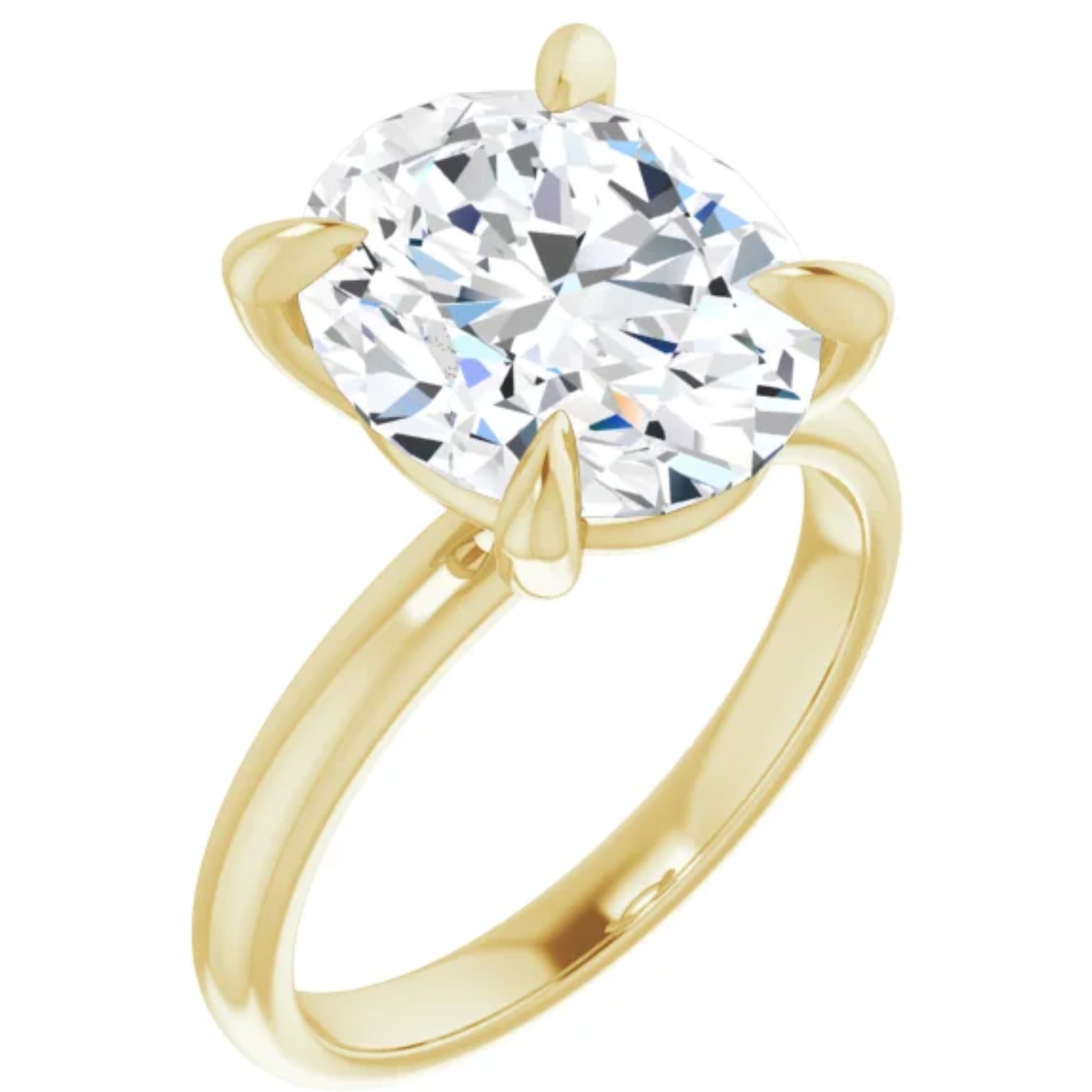 2 Carat Lab Diamond Engagement Ring Oval 14k Yellow Gold 1 3 carat oval lab diamond engagement ring solitaire