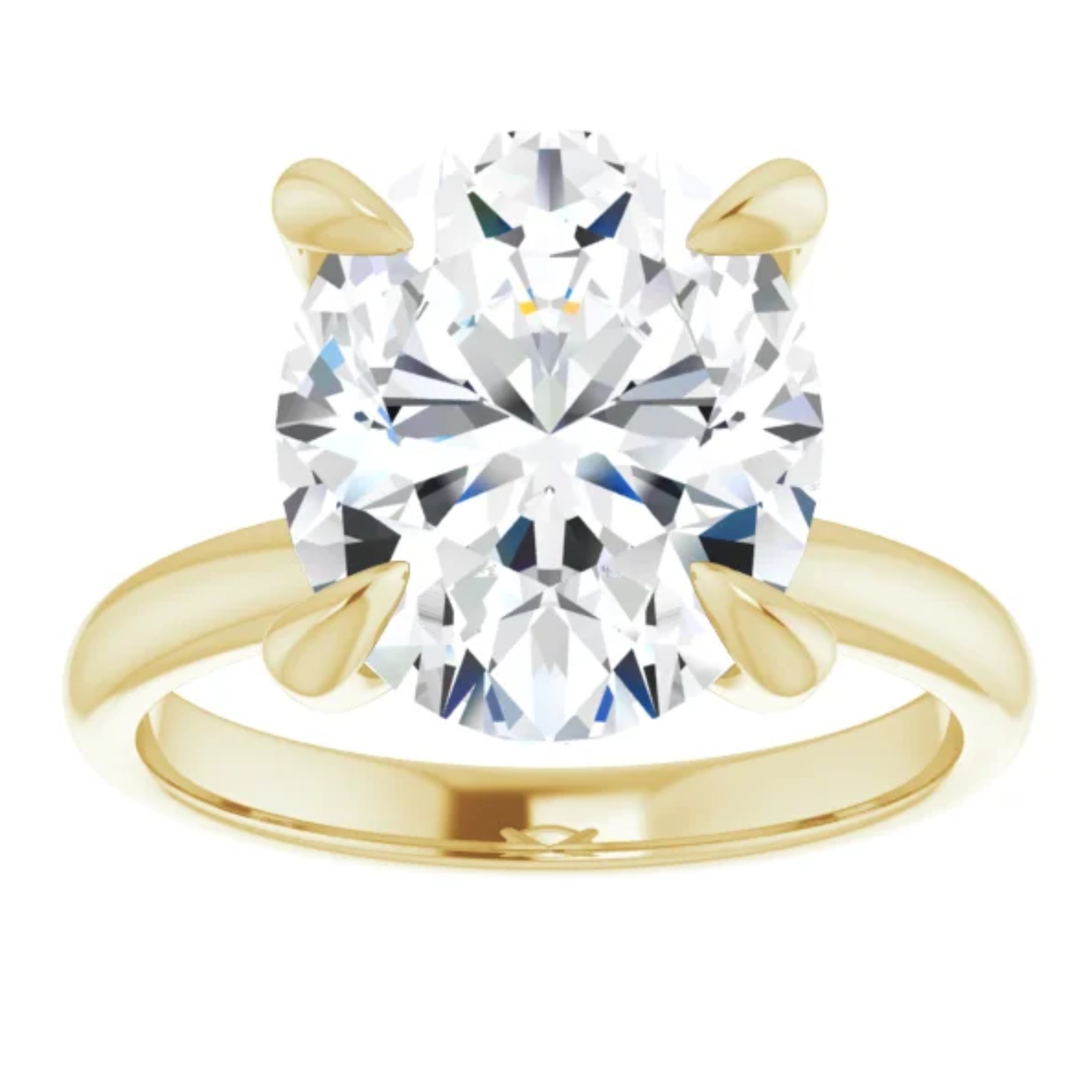 2 Carat Lab Diamond Engagement Ring Oval 14k Yellow Gold 2 2 Carat Lab Diamond Engagement Ring Oval 14k Yellow Gold - Image 2