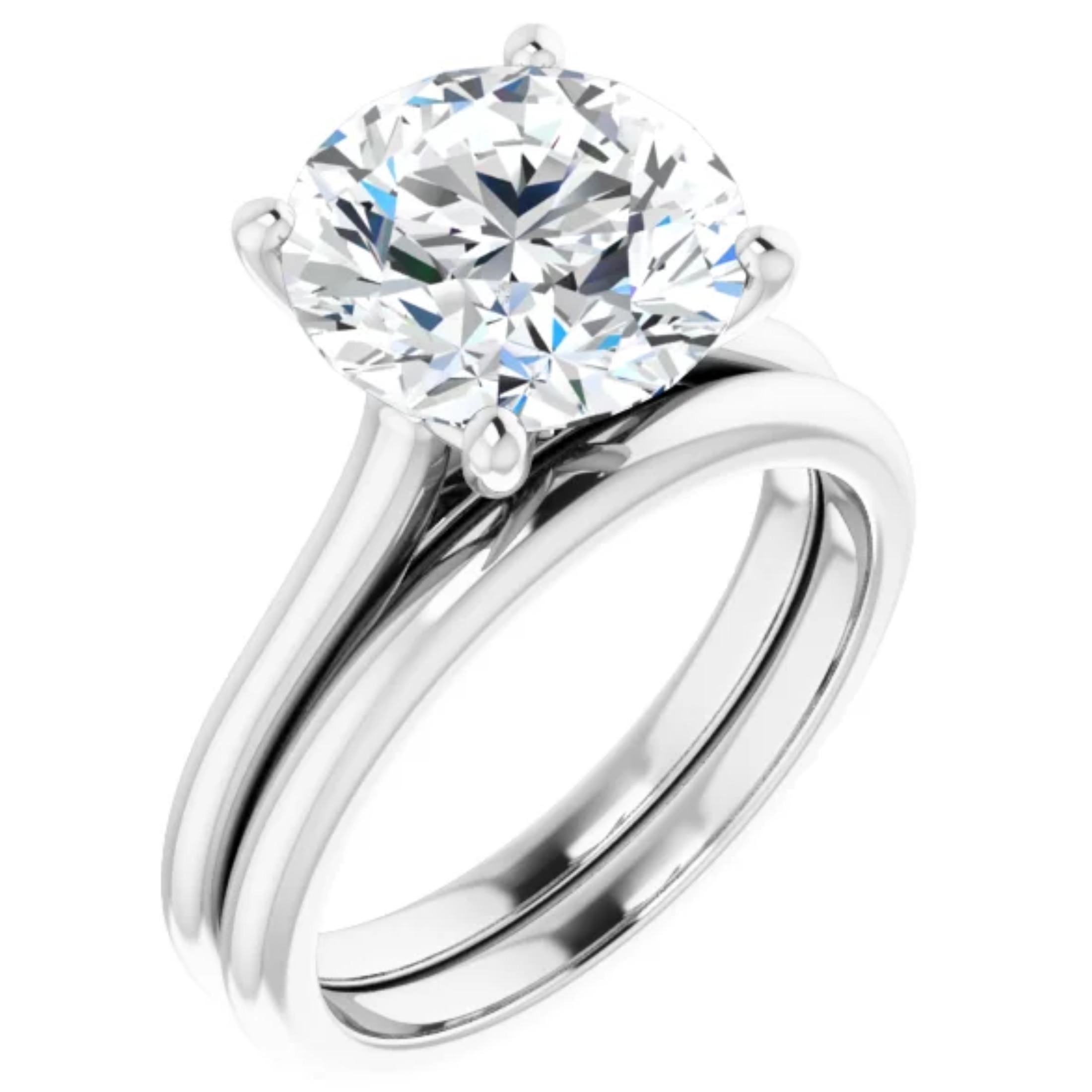 Tiffany 3 Carat Lab Grown Diamond Engagement Ring Round 2 Tiffany 3 Carat Lab Grown Diamond Engagement Ring Round - Image 2