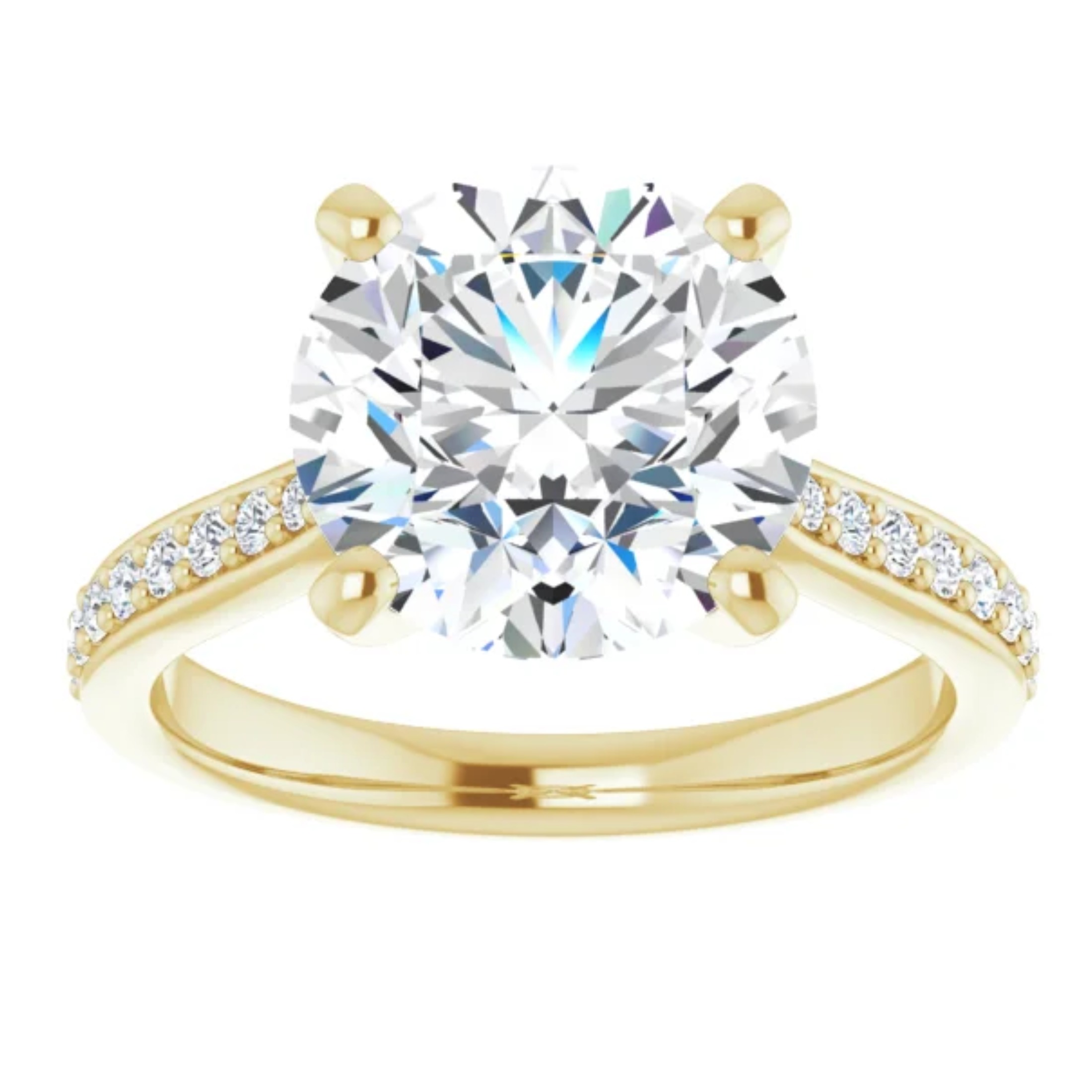 3.20 Carat Lab Diamond Engagement Ring 14k Yellow Gold Round Cut 2 2 carat lab diamond engagement ring yellow gold solitaire