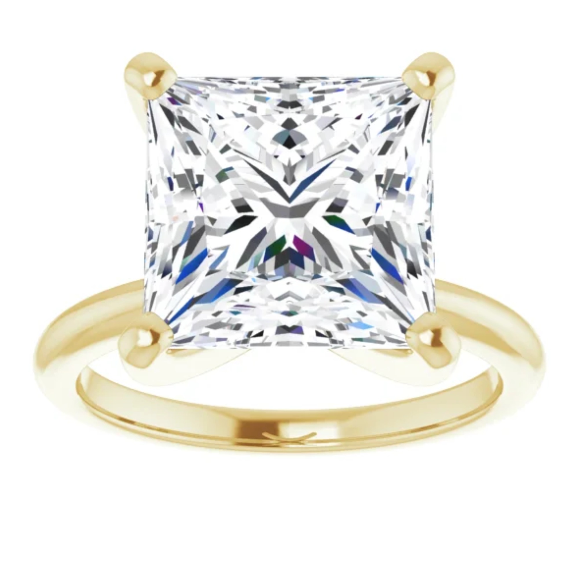 3 Carat Princess Lab Diamond Engagement Ring 14k Yellow Gold 2 3 carat princess lab diamond engagement ring 14k yellow gold solitaire