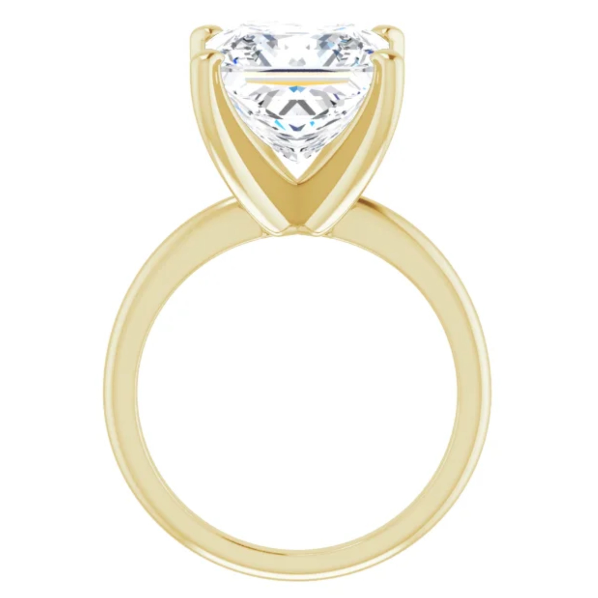 3 Carat Princess Lab Diamond Engagement Ring 14k Yellow Gold 3 3 carat princess lab diamond engagement ring 18k yellow gold