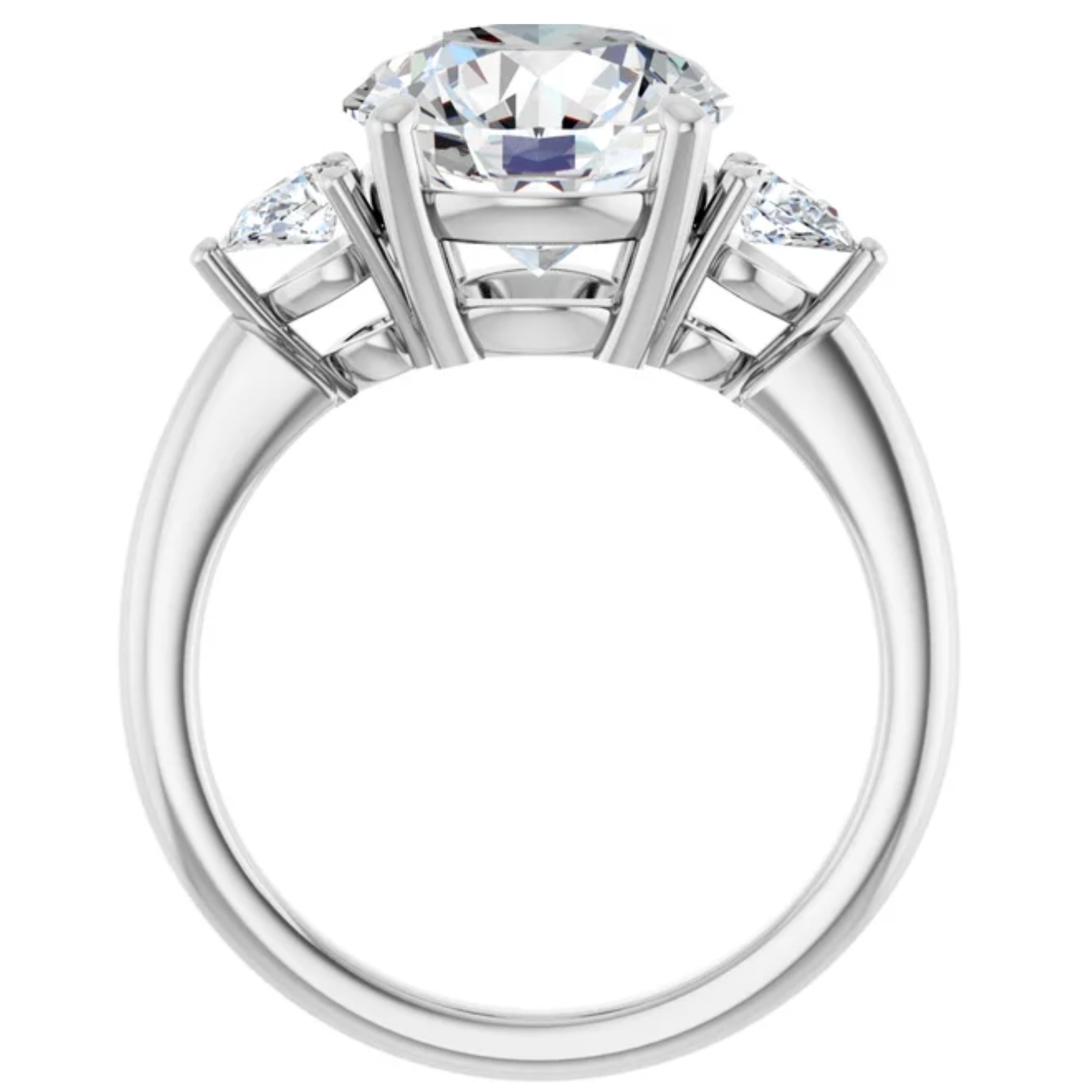 Three Stone Lab Diamond Engagement Ring 3 three stone lab diamond engagement ring 14k