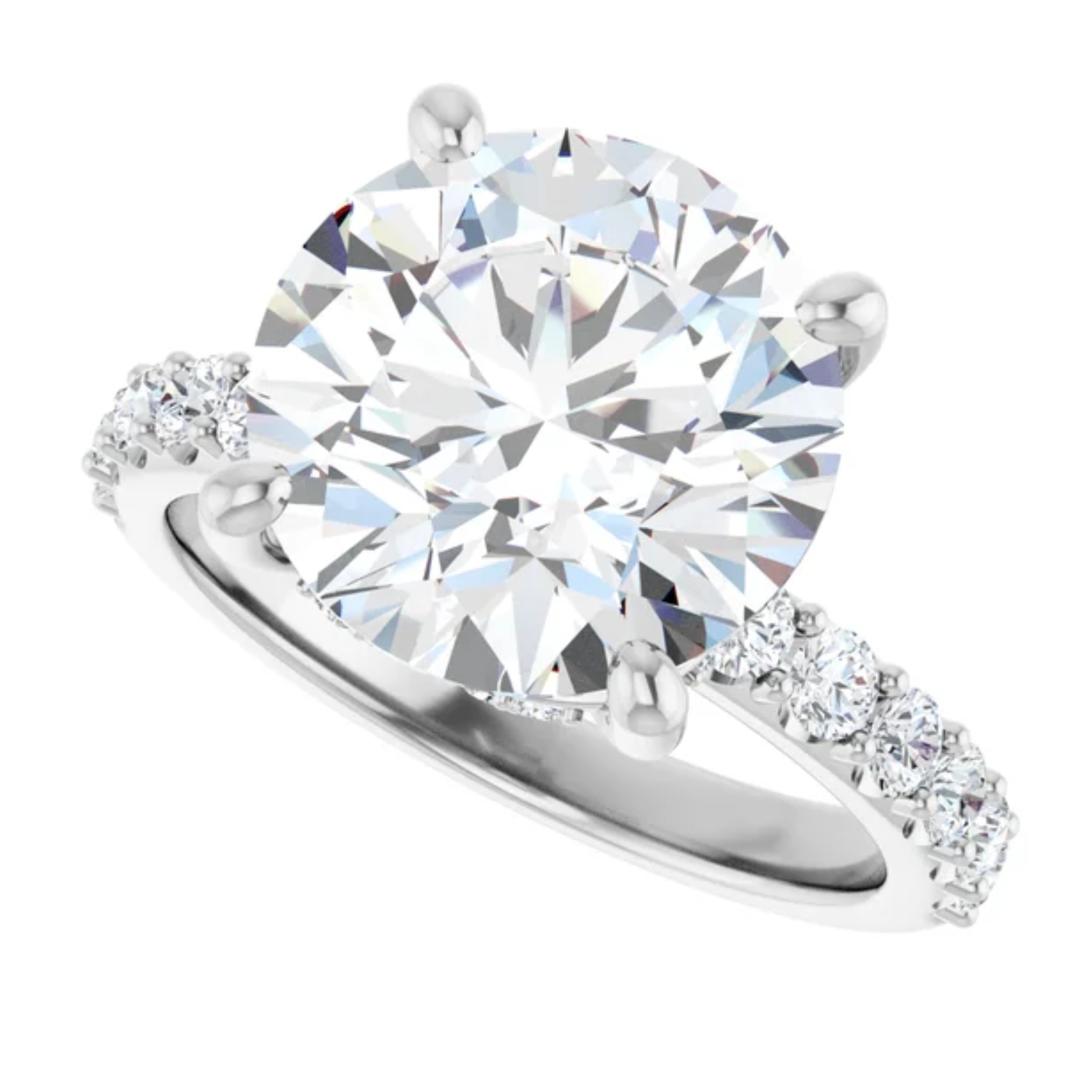 3 Carat Hidden Halo Lab Diamond Engagement Ring 5 hidden halo lab diamond engagement ring platinum