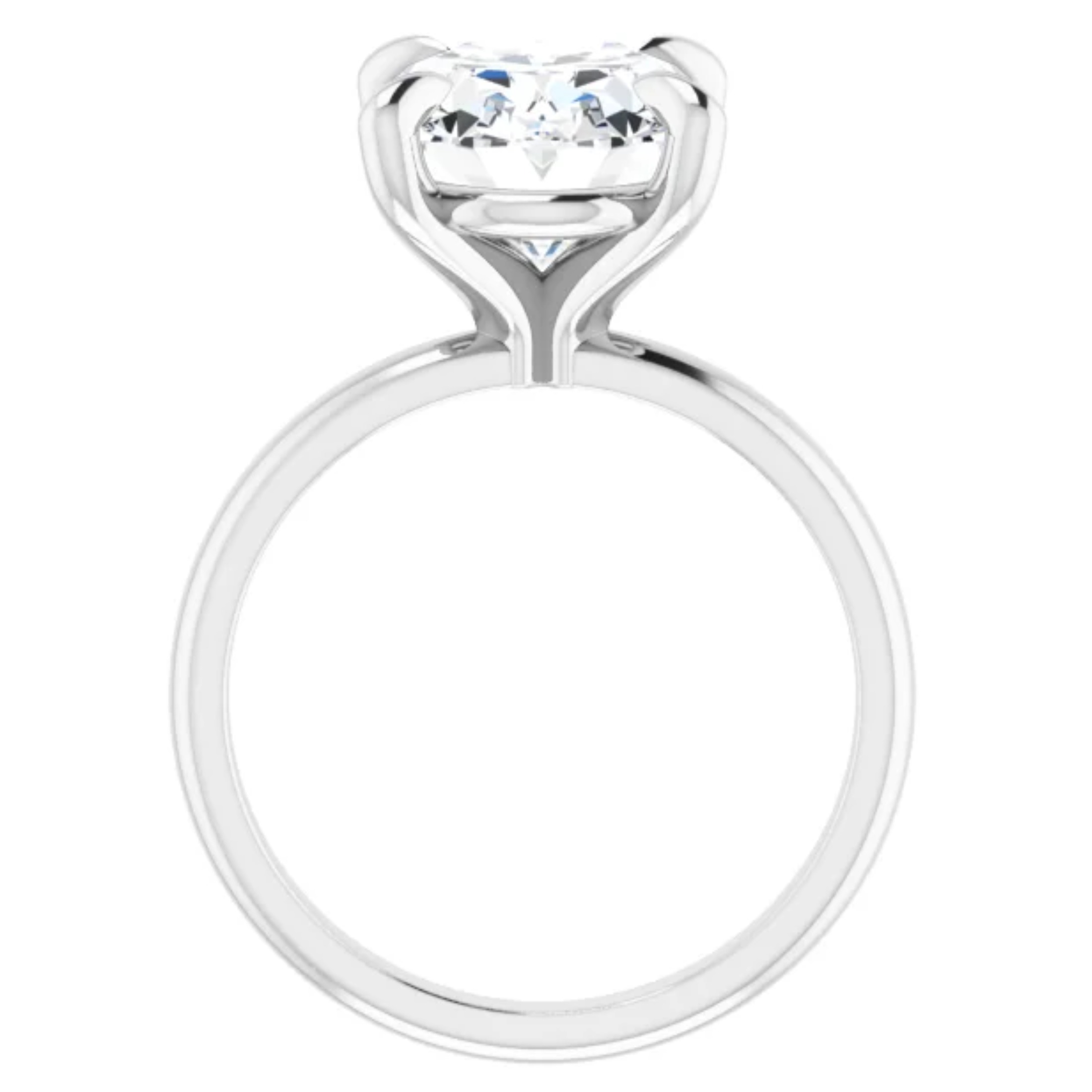 4 Carat Oval Lab Grown Diamond Engagement Ring 3 4 Carat Oval Lab Grown Diamond Engagement Ring - Image 3