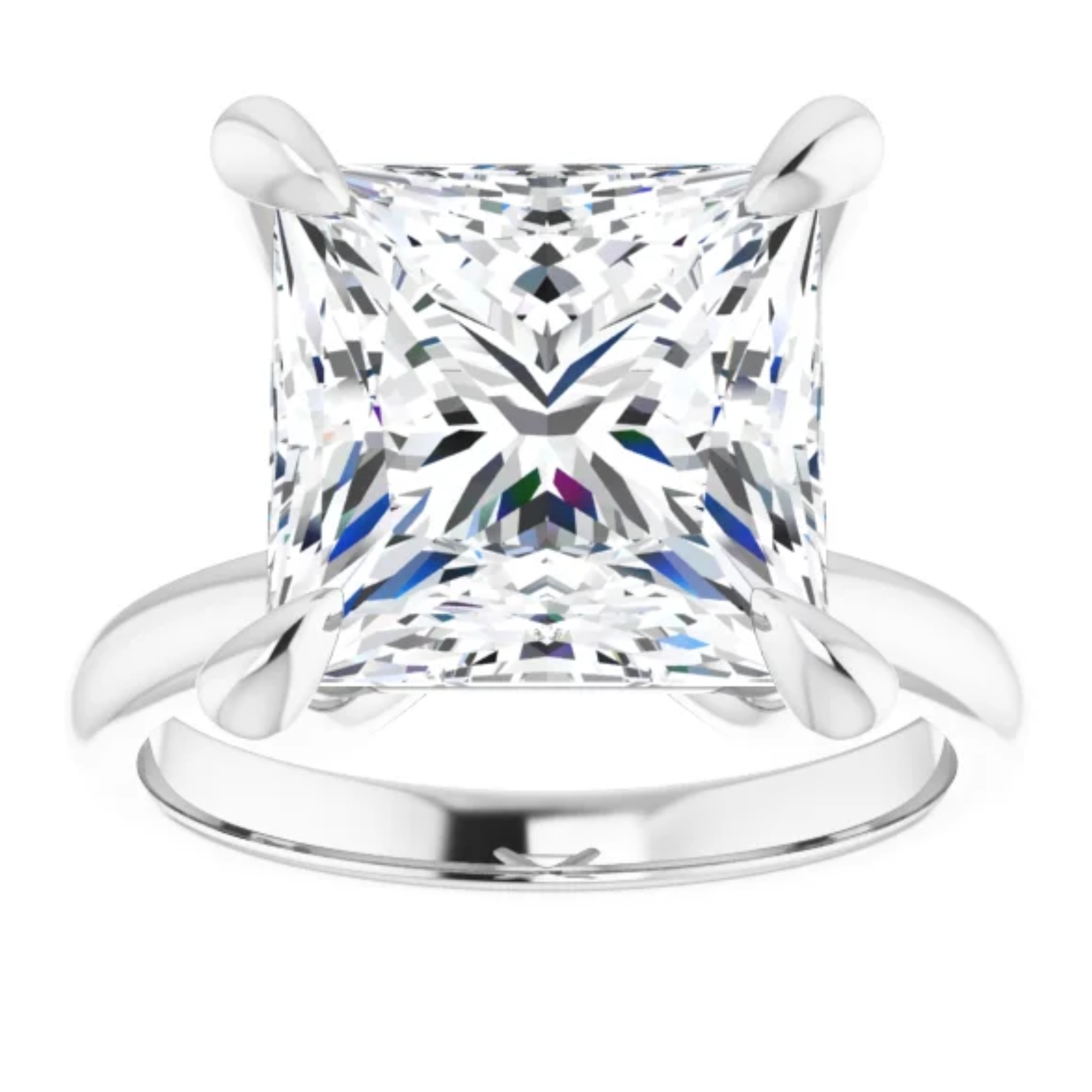 2 Carat Princess Lab Grown Diamond Engagement Ring 2 2 Carat Princess Lab Grown Diamond Engagement Ring - Image 2