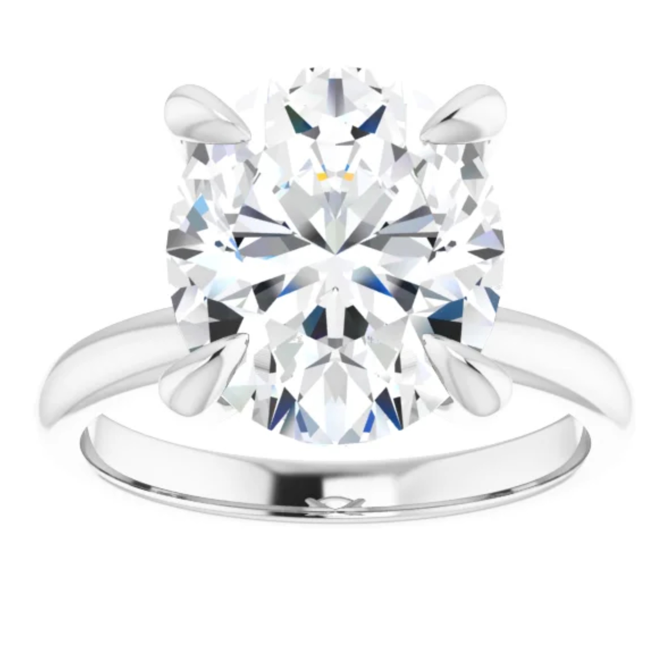 4 Carat Oval Lab Grown Diamond Engagement Ring 2 4 Carat Oval Lab Grown Diamond Engagement Ring - Image 2