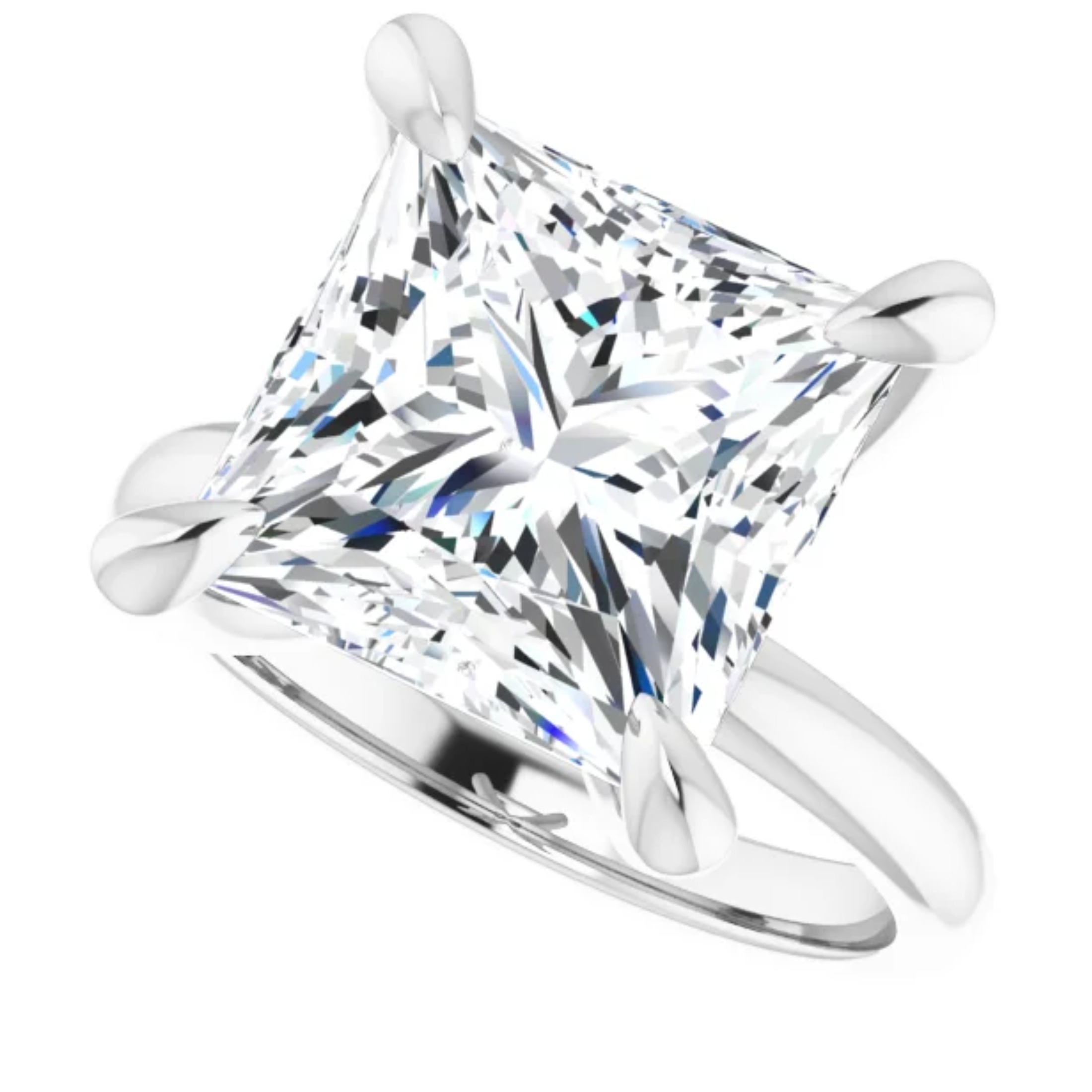 2 Carat Princess Lab Grown Diamond Engagement Ring 5 2 Carat Princess Lab Grown Diamond Engagement Ring - Image 5