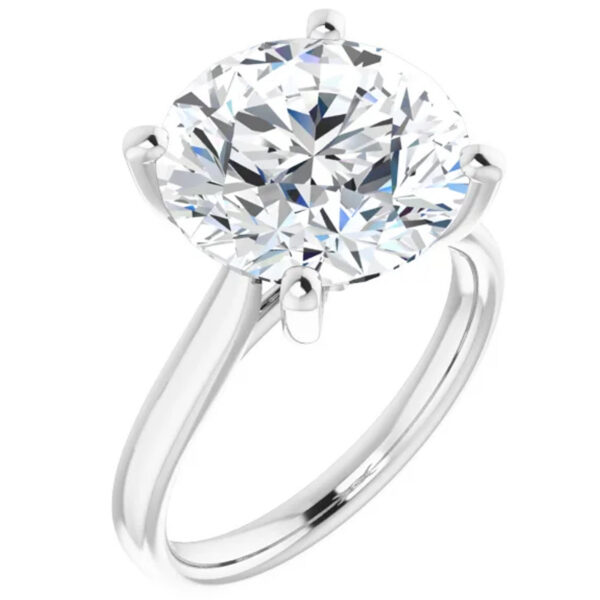 3 Carat Round Lab Grown Diamond Engagement Ring