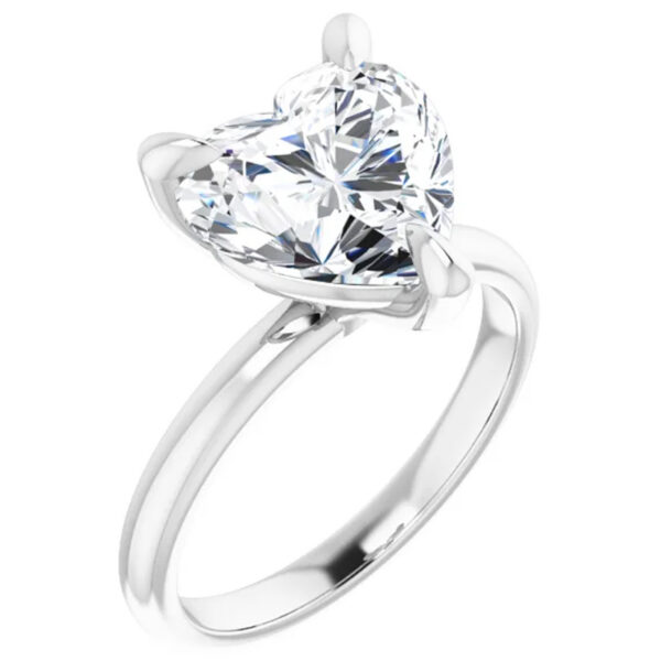 5 Carat Heart Lab Grown Diamond Engagement Ring