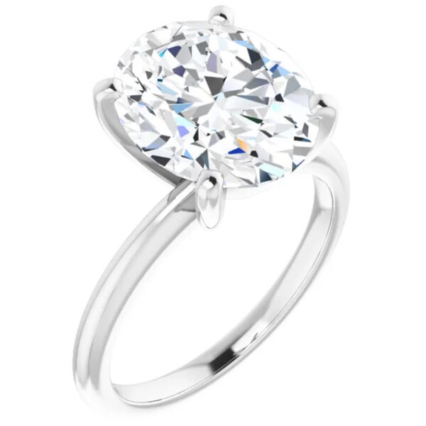 5 Carat Oval Lab Grown Diamond Engagement Ring