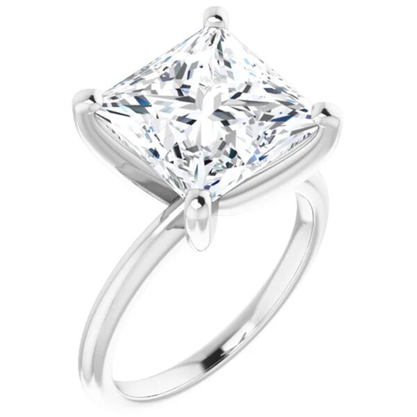 5 Carat Princess Lab Grown Diamond Engagement Ring