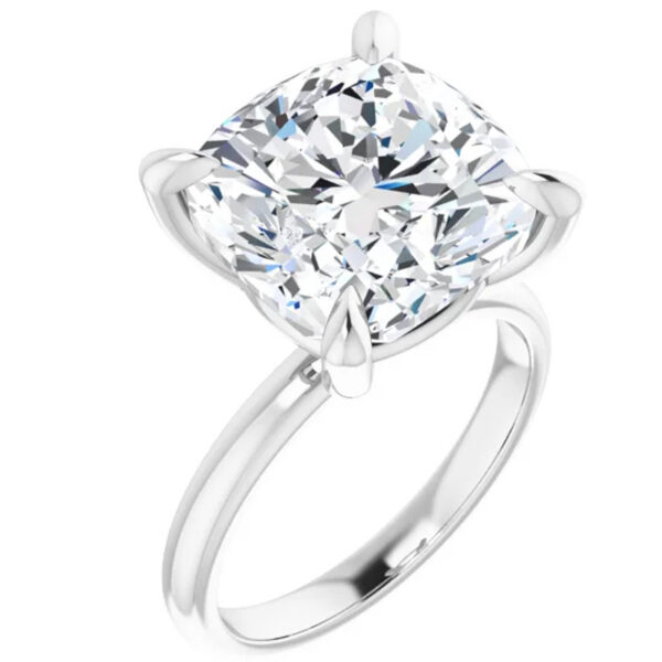 5 Carat Cushion Lab Grown Diamond Engagement Ring