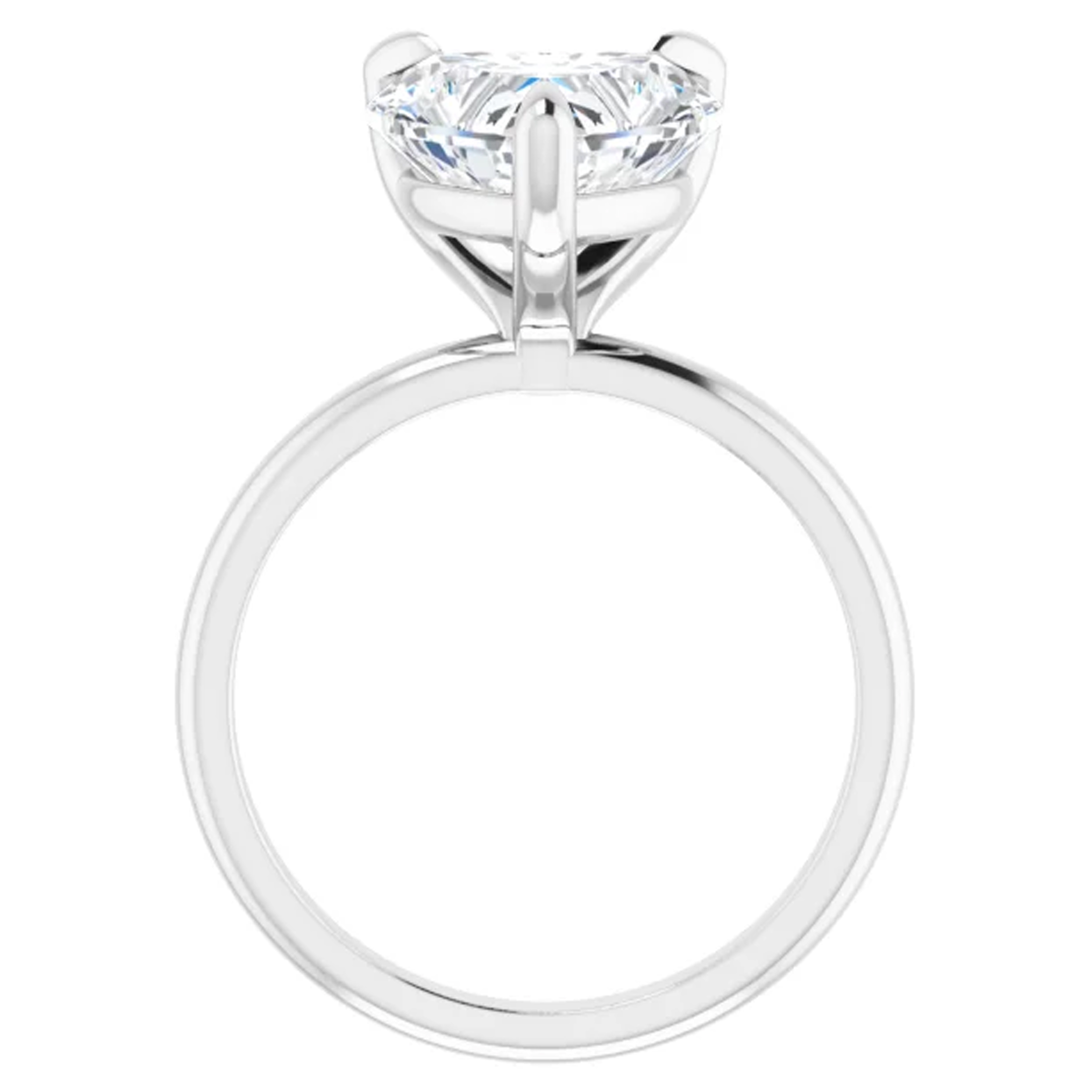 4 Carat Heart Lab Grown Diamond Engagement Ring 3 4 Carat Heart Lab Grown Diamond Engagement Ring - Image 3