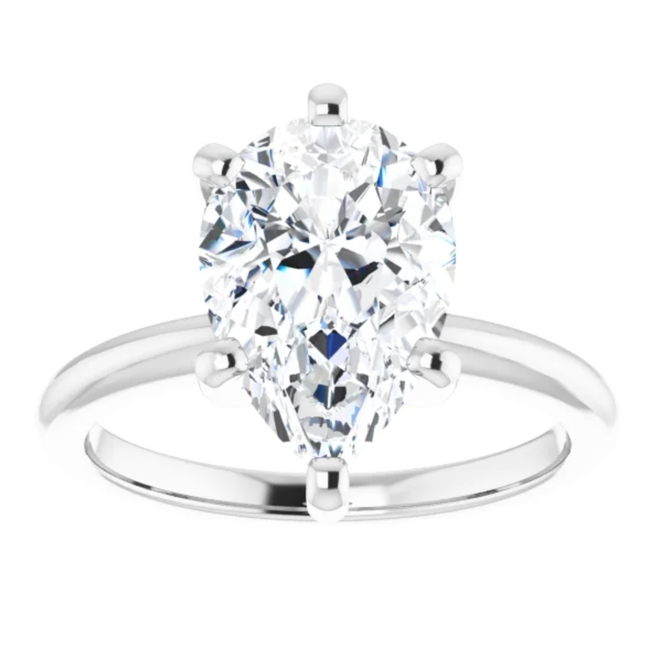 4 Carat Pear Lab Grown Diamond Engagement Ring 2 4 Carat Pear Lab Grown Diamond Engagement Ring - Image 2